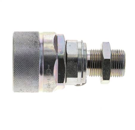 Stahl DN 12,5 Hydraulikkupplung Stopfen 12 mm S Druckring Schottwand ISO 14541/8434-1 D M36 x 2
