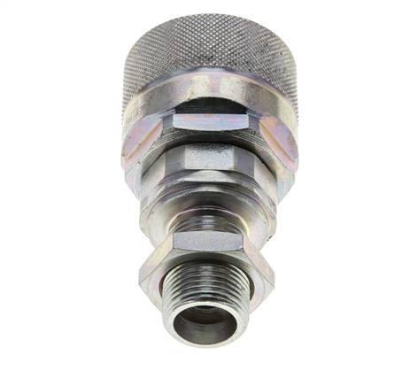 Stahl DN 12,5 Hydraulikkupplung Stopfen 12 mm S Druckring Schottwand ISO 14541/8434-1 D M36 x 2