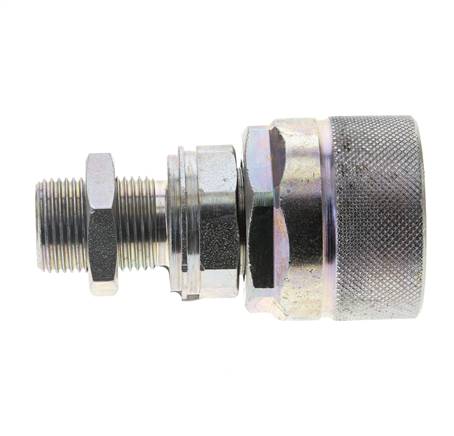 Stahl DN 12,5 Hydraulikkupplung Stopfen 12 mm S Druckring Schottwand ISO 14541/8434-1 D M36 x 2