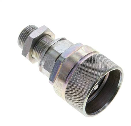 Stahl DN 12,5 Hydraulikkupplung Stopfen 12 mm S Druckring Schottwand ISO 14541/8434-1 D M36 x 2