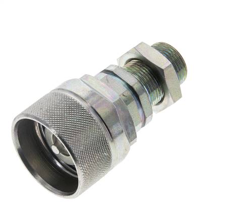 Stahl DN 12,5 Hydraulikkupplung Stopfen 14 mm S Druckring Schottwand ISO 14541/8434-1 D M36 x 2