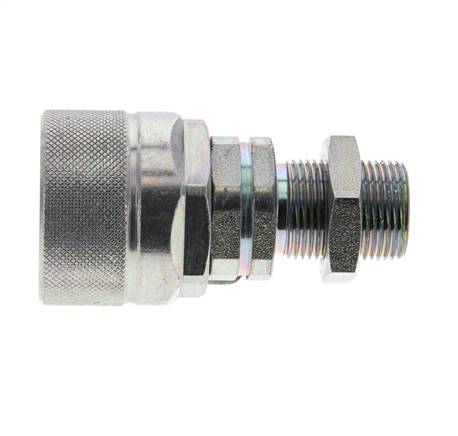 Stahl DN 12,5 Hydraulikkupplung Stopfen 14 mm S Druckring Schottwand ISO 14541/8434-1 D M36 x 2