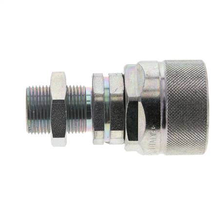 Stahl DN 12,5 Hydraulikkupplung Stopfen 14 mm S Druckring Schottwand ISO 14541/8434-1 D M36 x 2