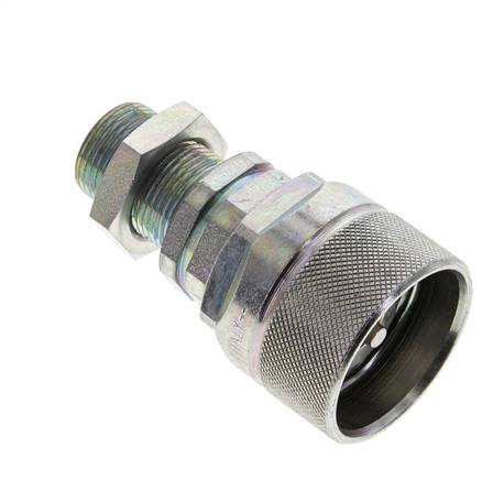 Stahl DN 12,5 Hydraulikkupplung Stopfen 14 mm S Druckring Schottwand ISO 14541/8434-1 D M36 x 2