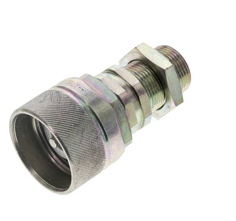 Stahl DN 12,5 Hydraulikkupplung Stopfen 16 mm S Druckring Schottwand ISO 14541/8434-1 D M36 x 2