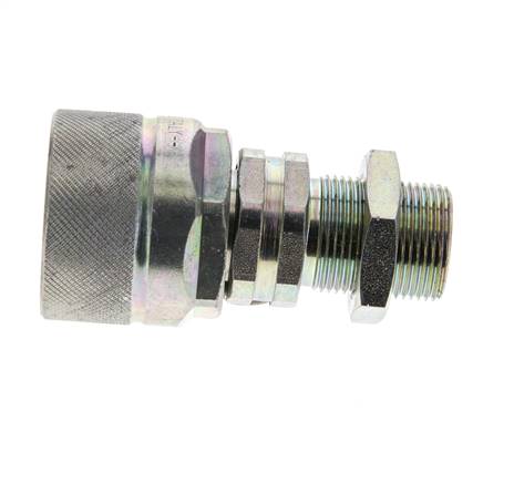 Stahl DN 12,5 Hydraulikkupplung Stopfen 16 mm S Druckring Schottwand ISO 14541/8434-1 D M36 x 2
