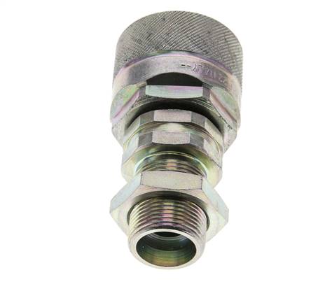 Stahl DN 12,5 Hydraulikkupplung Stopfen 16 mm S Druckring Schottwand ISO 14541/8434-1 D M36 x 2