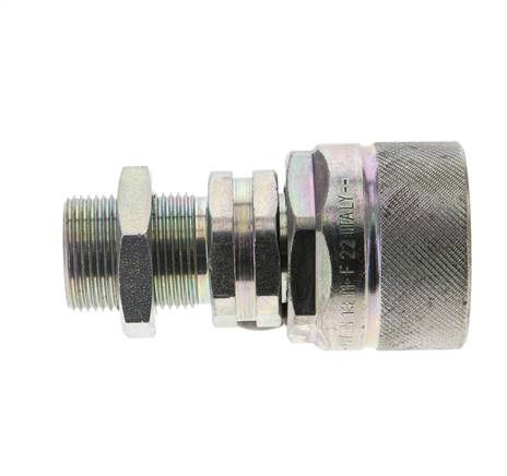 Stahl DN 12,5 Hydraulikkupplung Stopfen 16 mm S Druckring Schottwand ISO 14541/8434-1 D M36 x 2