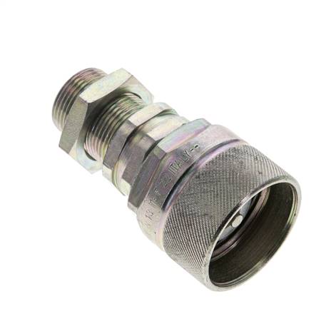 Stahl DN 12,5 Hydraulikkupplung Stopfen 16 mm S Druckring Schottwand ISO 14541/8434-1 D M36 x 2