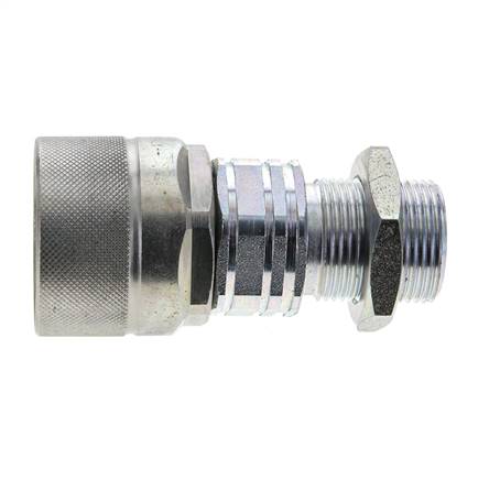 Stahl DN 20 Hydraulikkupplung Stopfen 20 mm S Druckring Schottwand ISO 14541/8434-1 D M42 x 2