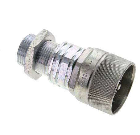 Stahl DN 20 Hydraulikkupplung Stopfen 20 mm S Druckring Schottwand ISO 14541/8434-1 D M42 x 2