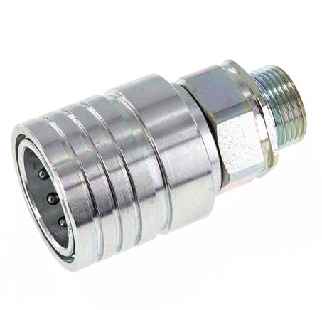 Stahl DN 25 Hydraulikkupplung Muffe 20 mm S Druckring ISO 7241-1 A/8434-1 D 34,3mm