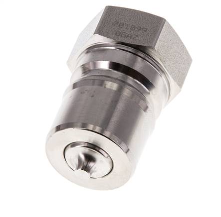 Edelstahl DN 20 Hydraulik-Kupplungsstecker G 3/4 Zoll Innengewinde ISO 7241-1 B D 31,4mm