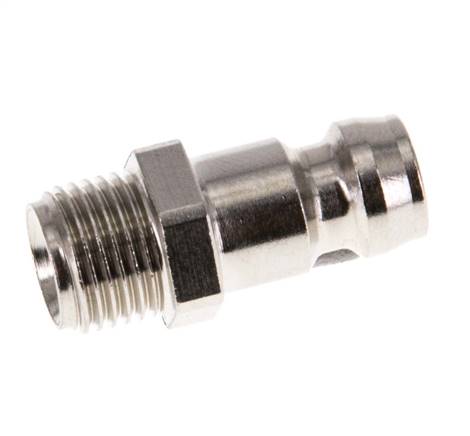 Messing DN 6 Form-Kupplungsstecker G 1/8 Zoll Außengewinde [5 Stück]