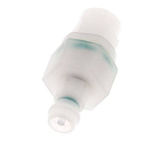 PVDF DN 5 Kupplungsstopfen 4x6 mm Überwurfmutter Doppelabsperrung