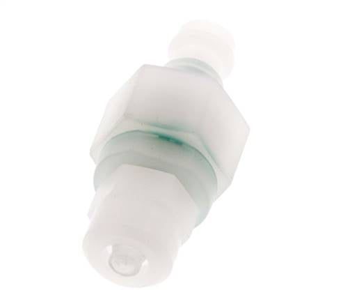 PVDF DN 5 Kupplungsstopfen 4x6 mm Überwurfmutter Doppelabsperrung