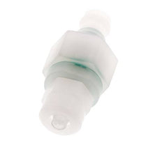 PVDF DN 5 Kupplungsstopfen 4x6 mm Überwurfmutter Doppelabsperrung