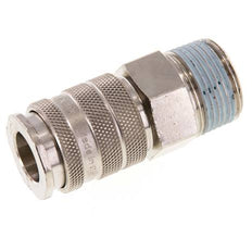Messing vernickelt DN 10 Luftkupplungsmuffe R 3/4 Zoll Außengewinde