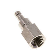 Messing vernickelt DN 2.7 (Micro) Luftkupplungsstecker G 1/8 Zoll weiblich Doppelabsperrung