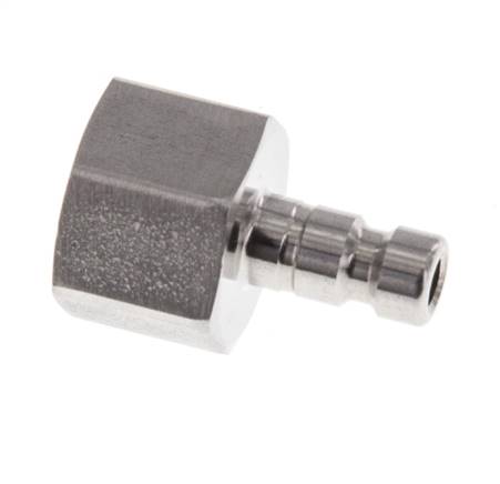Edelstahl 316L DN 2,7 (Micro) Luftkupplungsstecker G 1/8 Zoll Innengewinde