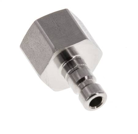 Edelstahl 316L DN 2,7 (Micro) Luftkupplungsstecker G 1/8 Zoll Innengewinde