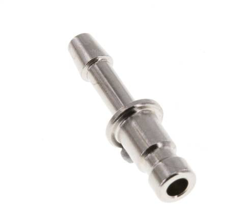 Messing vernickelt DN 2.7 (Micro) Luftkupplungsstecker 3 mm Schlauchpfeiler [10 Stück]