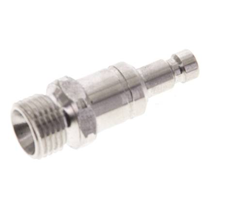 Edelstahl 316L DN 2,7 (Micro) Luftkupplungsstopfen G 1/8 Zoll Außengewinde Doppelabsperrung