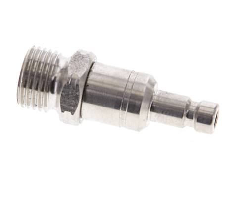 Edelstahl 316L DN 2,7 (Micro) Luftkupplungsstopfen G 1/8 Zoll Außengewinde Doppelabsperrung