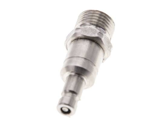 Edelstahl 316L DN 2,7 (Micro) Luftkupplungsstopfen G 1/8 Zoll Außengewinde Doppelabsperrung
