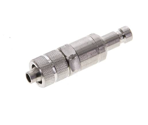 Edelstahl 316L DN 2,7 (Micro) Luftkupplungsstopfen 4x6 mm Überwurfmutter Doppelabsperrung