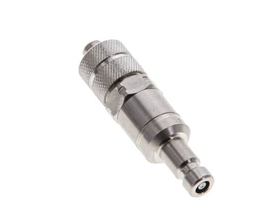 Edelstahl 316L DN 2,7 (Micro) Luftkupplungsstopfen 4x6 mm Überwurfmutter Doppelabsperrung