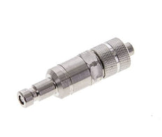 Edelstahl 316L DN 2,7 (Micro) Luftkupplungsstopfen 4x6 mm Überwurfmutter Doppelabsperrung