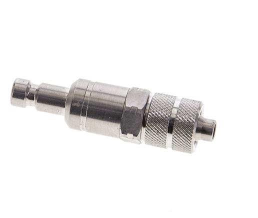 Edelstahl 316L DN 2,7 (Micro) Luftkupplungsstopfen 4x6 mm Überwurfmutter Doppelabsperrung
