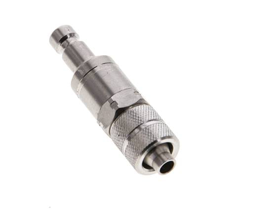 Edelstahl 316L DN 2,7 (Micro) Luftkupplungsstopfen 4x6 mm Überwurfmutter Doppelabsperrung