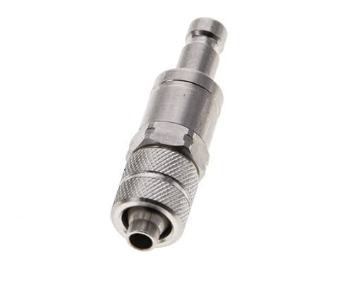 Edelstahl 316L DN 2,7 (Micro) Luftkupplungsstopfen 4x6 mm Überwurfmutter Doppelabsperrung