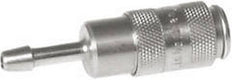 Messing vernickelt DN 2,7 (Micro) Luftkupplungsmuffe 5 mm Schlauchsäule Doppelabsperrung FKM