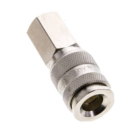 Messing vernickelt DN 5,5 (Orion) Luftkupplung Muffe G 1/4 Zoll Innengewinde