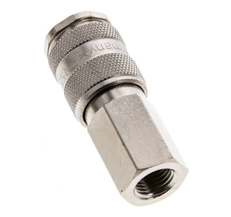 Messing vernickelt DN 5,5 (Orion) Luftkupplung Muffe G 1/4 Zoll Innengewinde