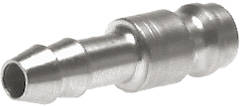 Edelstahl 316L DN 5 Luftkupplungsstecker 4 mm Schlauchsäule Doppelabsperrung