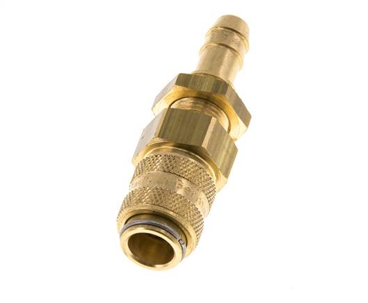 Messing DN 5 Luftkupplung Muffe 8 mm Schlauch Säule Bulkhead