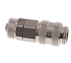 Edelstahl DN 5 Luftkupplungsmuffe 6x8 mm Überwurfmutter