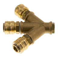 Messing DN 7,2 (Euro) Luftkupplung Muffe G 1/4 Zoll Innengewinde Wandmontage 3-Wege