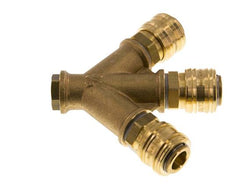 Messing DN 7,2 (Euro) Luftkupplung Muffe G 1/4 Zoll Innengewinde Wandmontage 3-Wege