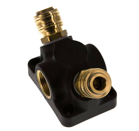 Messing/Kunststoff DN 7.2 (Euro) Luftkupplung Muffe G 3/4 Zoll Innengewinde Wandmontage 2-Wege