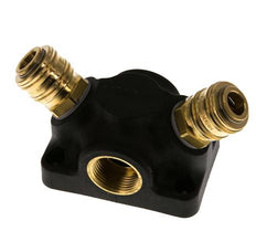 Messing/Kunststoff DN 7.2 (Euro) Luftkupplung Muffe G 3/4 Zoll Innengewinde Wandmontage 2-Wege