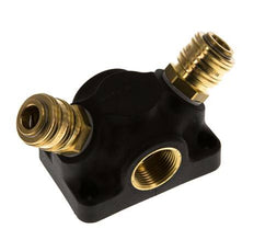 Messing/Kunststoff DN 7.2 (Euro) Luftkupplung Muffe G 3/4 Zoll Innengewinde Wandmontage 2-Wege