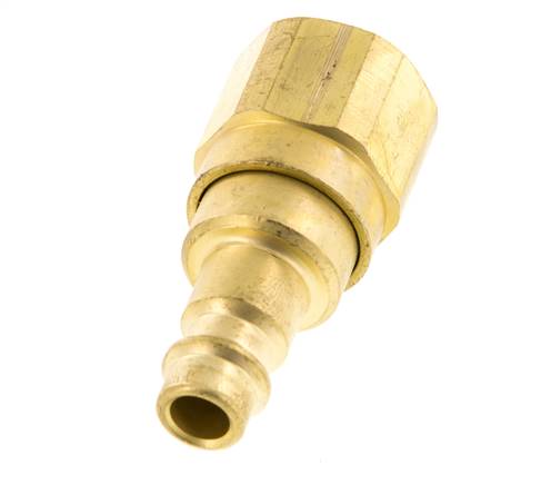 Messing DN 7,2 (Euro) Luftkupplungsstecker G 3/8 Zoll Innengewinde mit Rückschlagventil