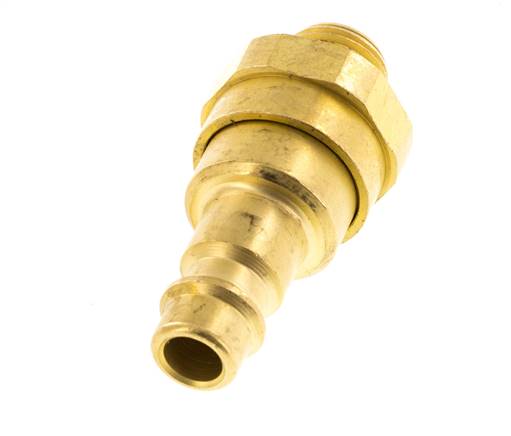 Messing DN 7,2 (Euro) Luftkupplungsstecker G 1/4 Zoll Außengewinde mit Rückschlagventil