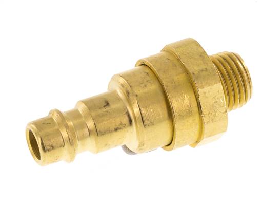 Messing DN 7,2 (Euro) Luftkupplungsstecker G 1/4 Zoll Außengewinde mit Rückschlagventil