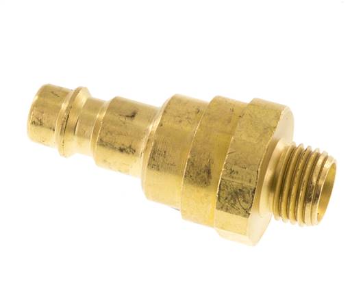 Messing DN 7,2 (Euro) Luftkupplungsstecker G 1/4 Zoll Außengewinde mit Rückschlagventil